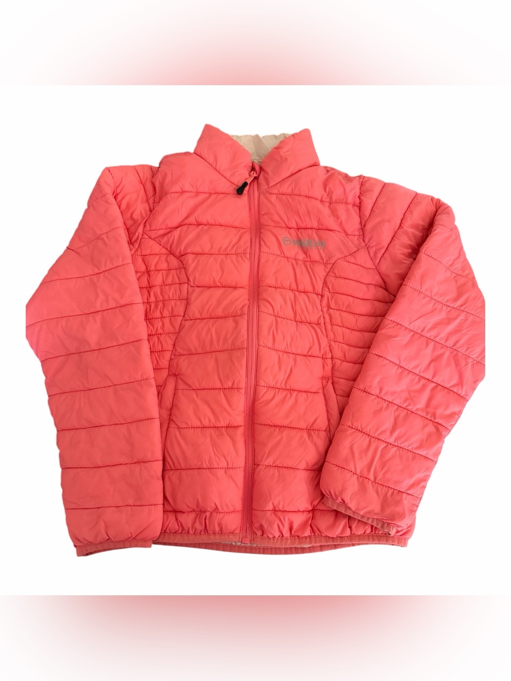 Magellan Outdoors Water-Resistant Quilted Jacket (M) Coral Pink Unisex Kids